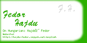 fedor hajdu business card
